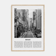 Busan Travel B&W No 1 Poster