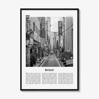 Busan Print Black and White No 1, Busan Wall Art, Busan Poster, Busan Photo, Busan Wall Decor, Pusan, South Korea, 부산 부산직할시 대한민국 한국 남한 지도