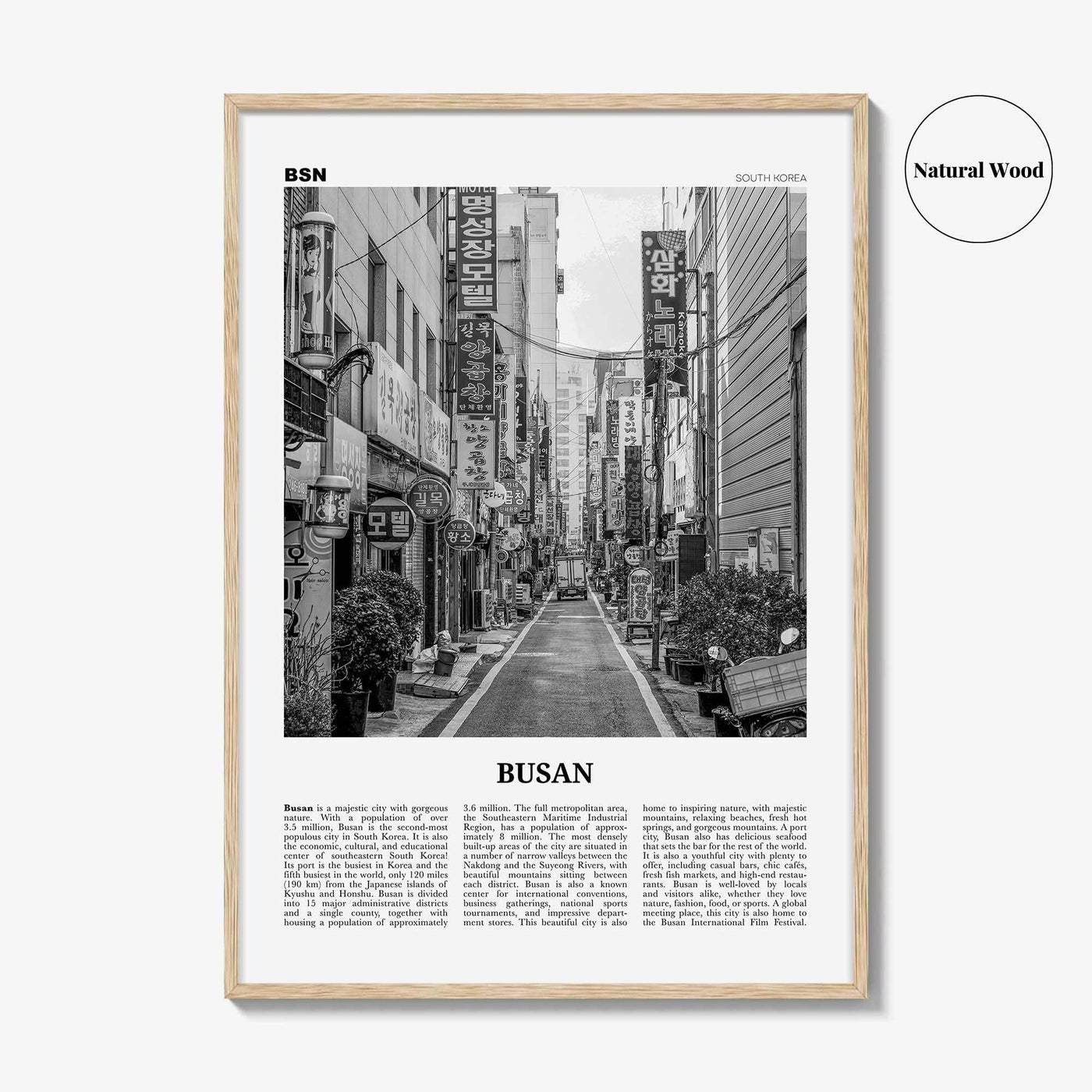 Busan Print Black and White No 1, Busan Wall Art, Busan Poster, Busan Photo, Busan Wall Decor, Pusan, South Korea, 부산 부산직할시 대한민국 한국 남한 지도