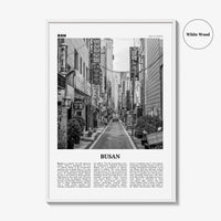 Busan Print Black and White No 1, Busan Wall Art, Busan Poster, Busan Photo, Busan Wall Decor, Pusan, South Korea, 부산 부산직할시 대한민국 한국 남한 지도