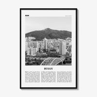 Busan Print Black and White No 2, Busan Wall Art, Busan Poster, Busan Photo, Busan Wall Decor, Pusan, South Korea, 부산 부산직할시 대한민국 한국 남한 지도