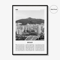 Busan Print Black and White No 2, Busan Wall Art, Busan Poster, Busan Photo, Busan Wall Decor, Pusan, South Korea, 부산 부산직할시 대한민국 한국 남한 지도