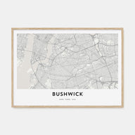 Bushwick Map Landscape Poster