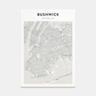 Bushwick Map Portrait Poster