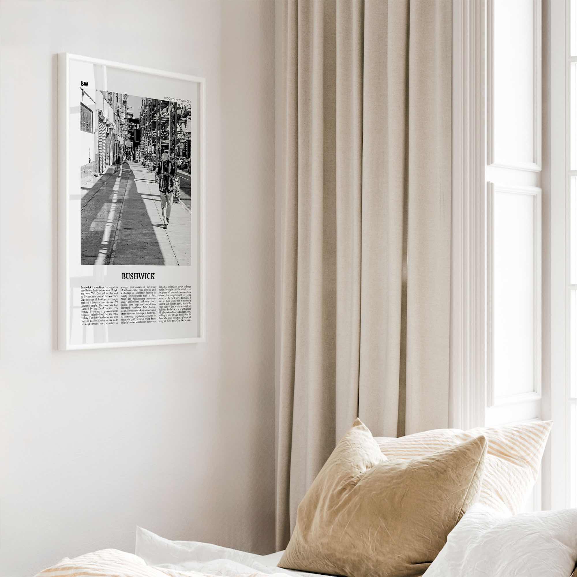 Bushwick Print Black and White, Bushwick Wall Art, Bushwick Poster, Bushwick Photo, Bushwick Wall Décor,Bushwick, New York City, USA