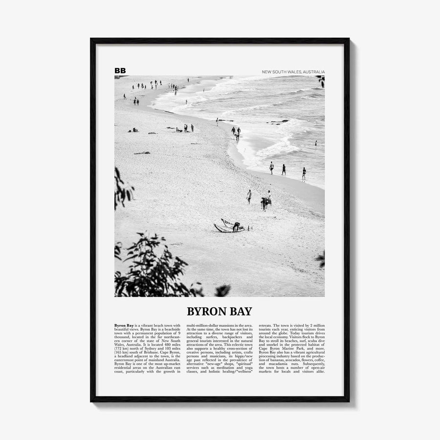 Byron Bay Print Black and White No 1, Byron Bay Wall Art, Byron Bay Poster, Byron Bay Photo, Byron Bay Decor, New South Wales, Australia