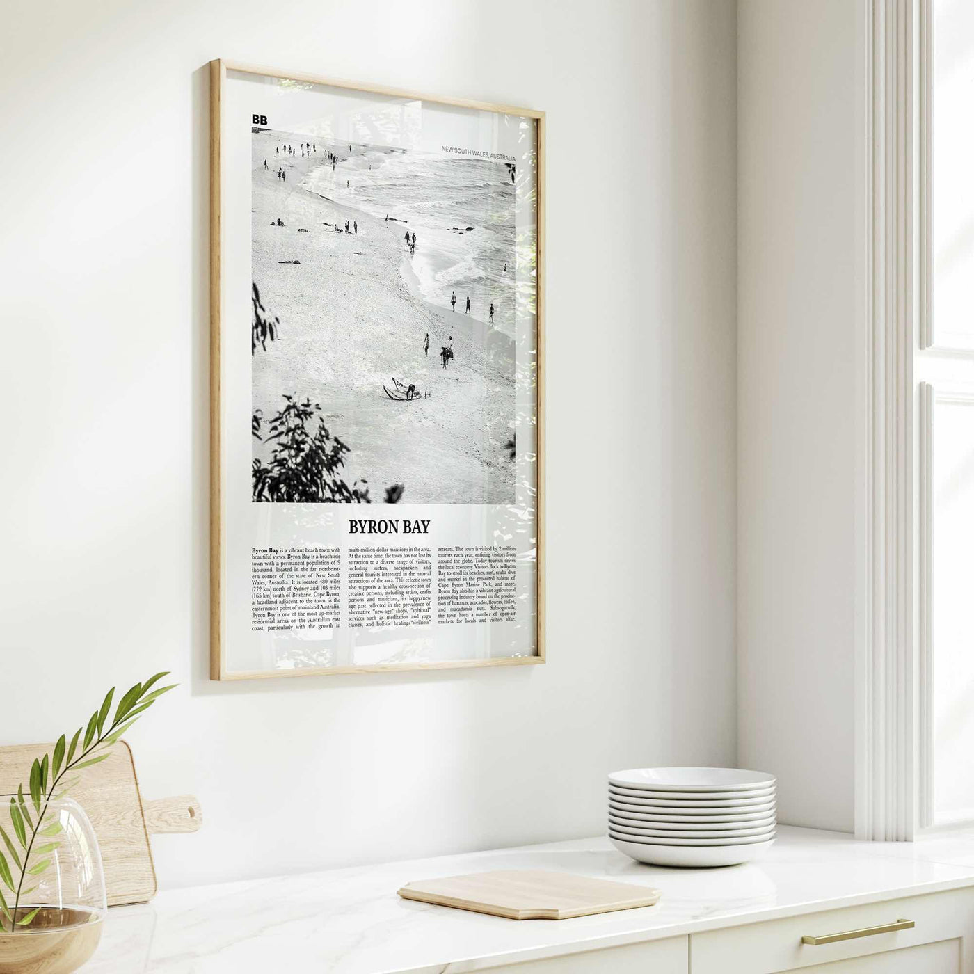 Byron Bay Print Black and White No 1, Byron Bay Wall Art, Byron Bay Poster, Byron Bay Photo, Byron Bay Decor, New South Wales, Australia