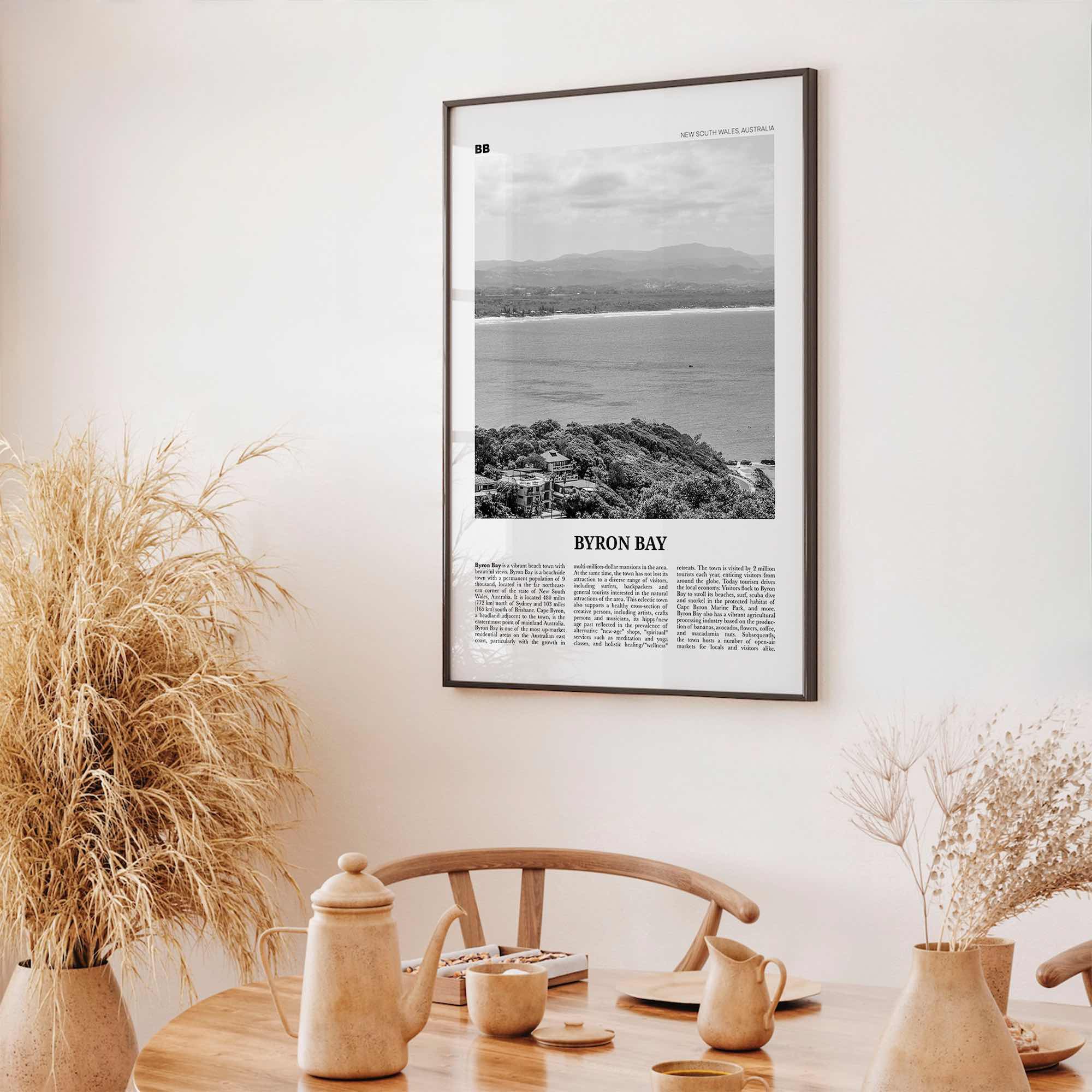 Byron Bay Print Black and White No 2, Byron Bay Wall Art, Byron Bay Poster, Byron Bay Photo, Byron Bay Decor, New South Wales Australia