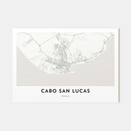 Cabo San Lucas Map Landscape Poster