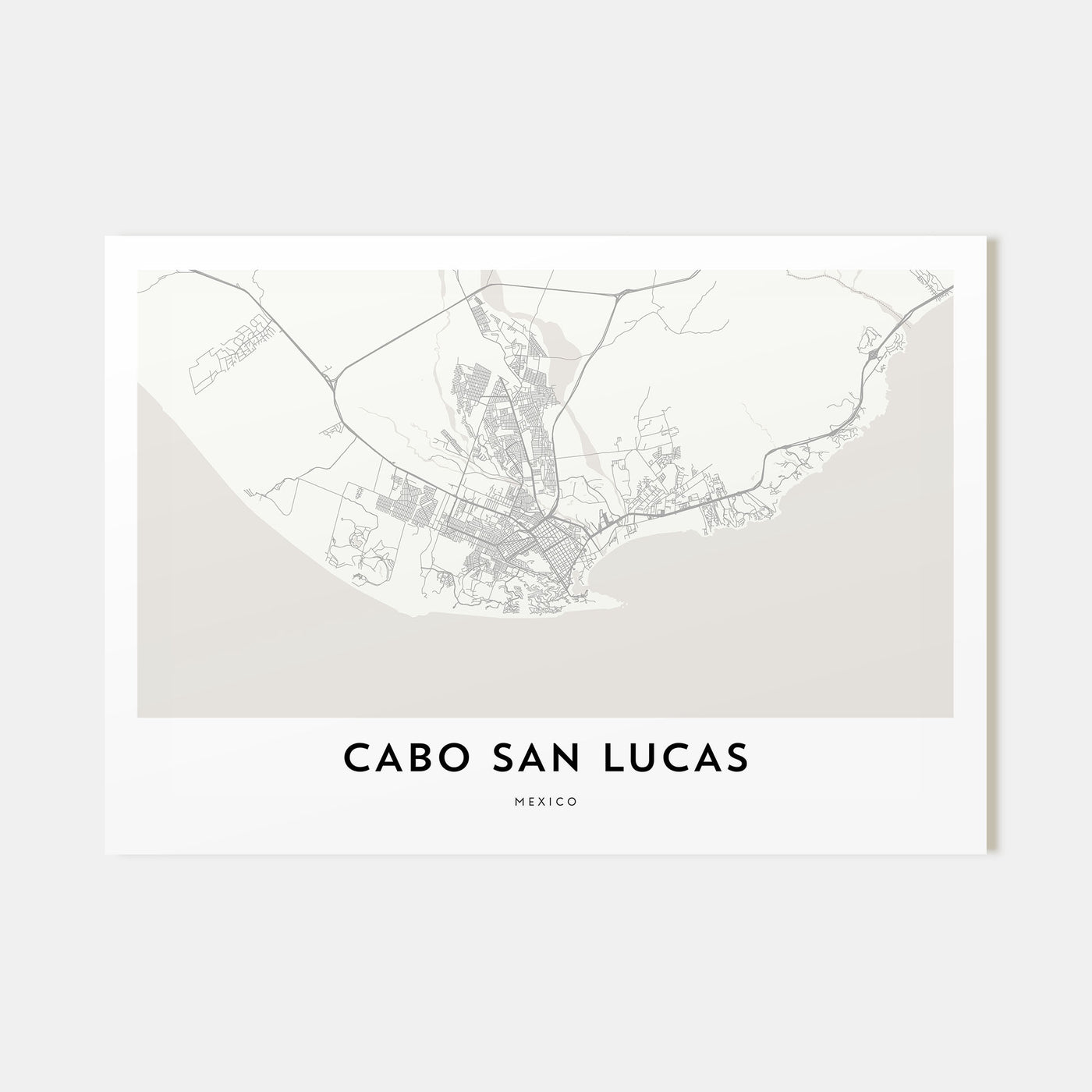 Cabo San Lucas Map Landscape Poster