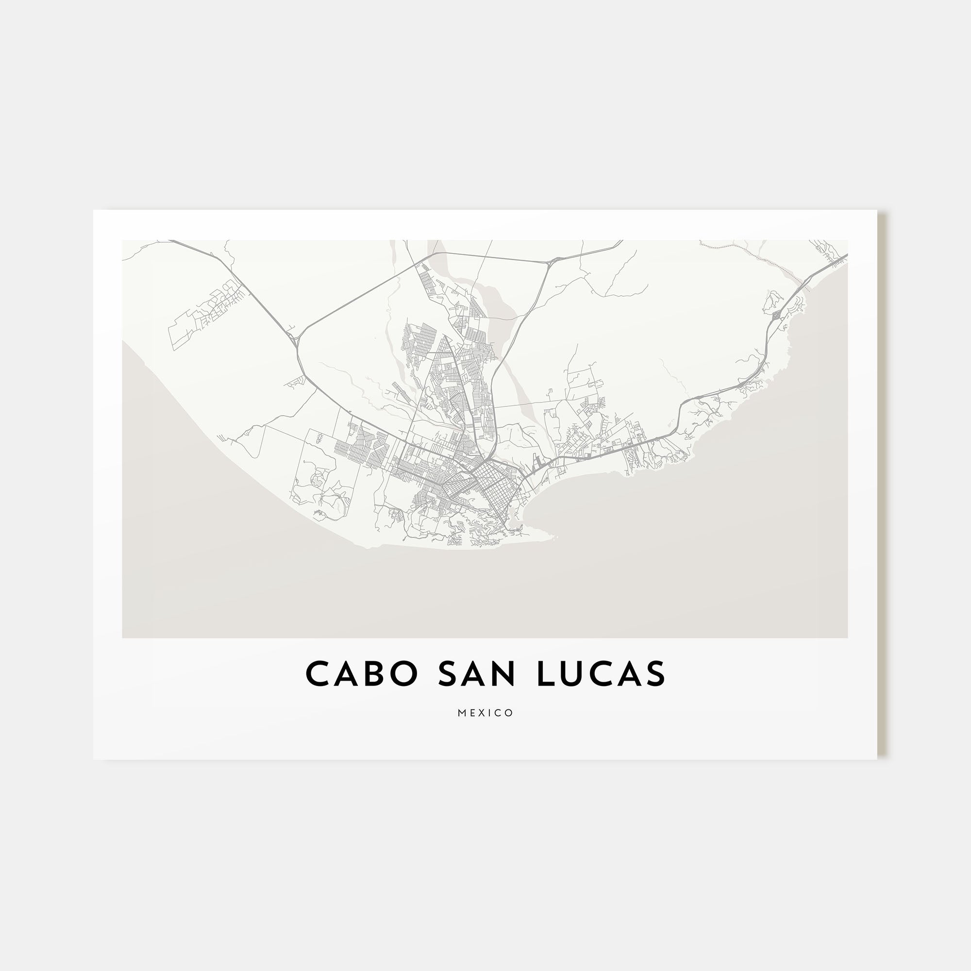 Cabo San Lucas Map Landscape Poster