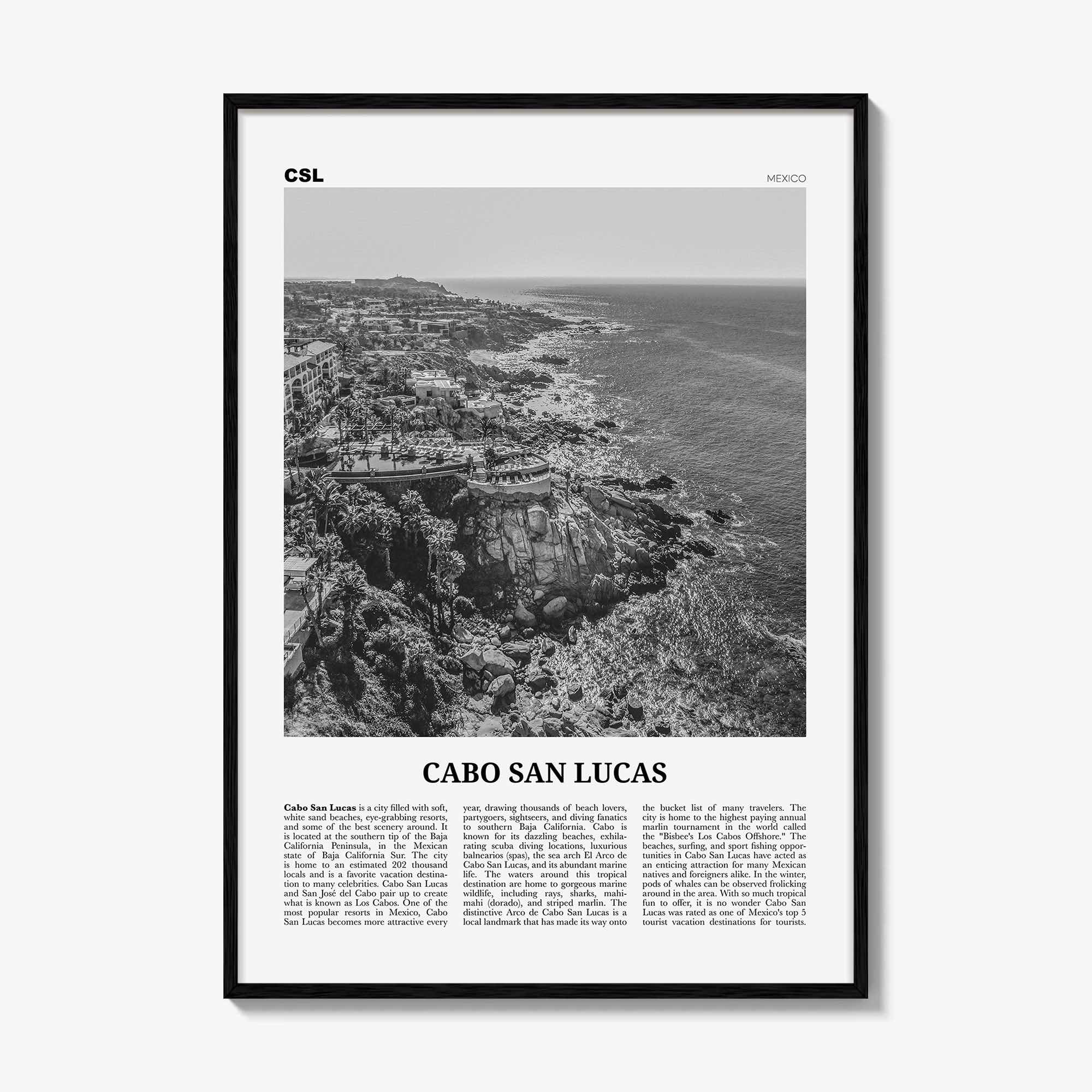 Cabo San Lucas Print Black and White, Cabo San Lucas Wall Art, Cabo San Lucas Poster, Cabo San Lucas Photo, Cabo San Lucas Wall, Mexico