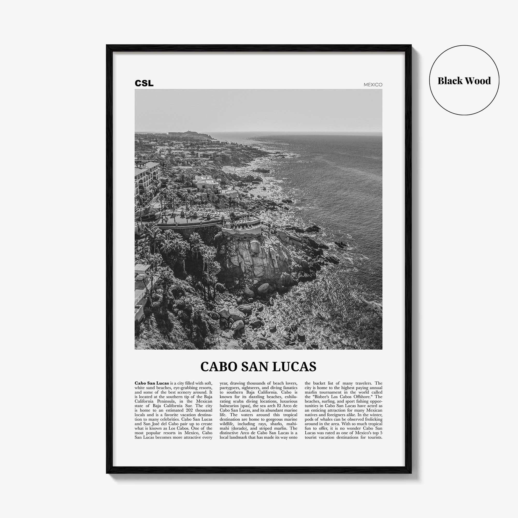 Cabo San Lucas Print Black and White, Cabo San Lucas Wall Art, Cabo San Lucas Poster, Cabo San Lucas Photo, Cabo San Lucas Wall, Mexico