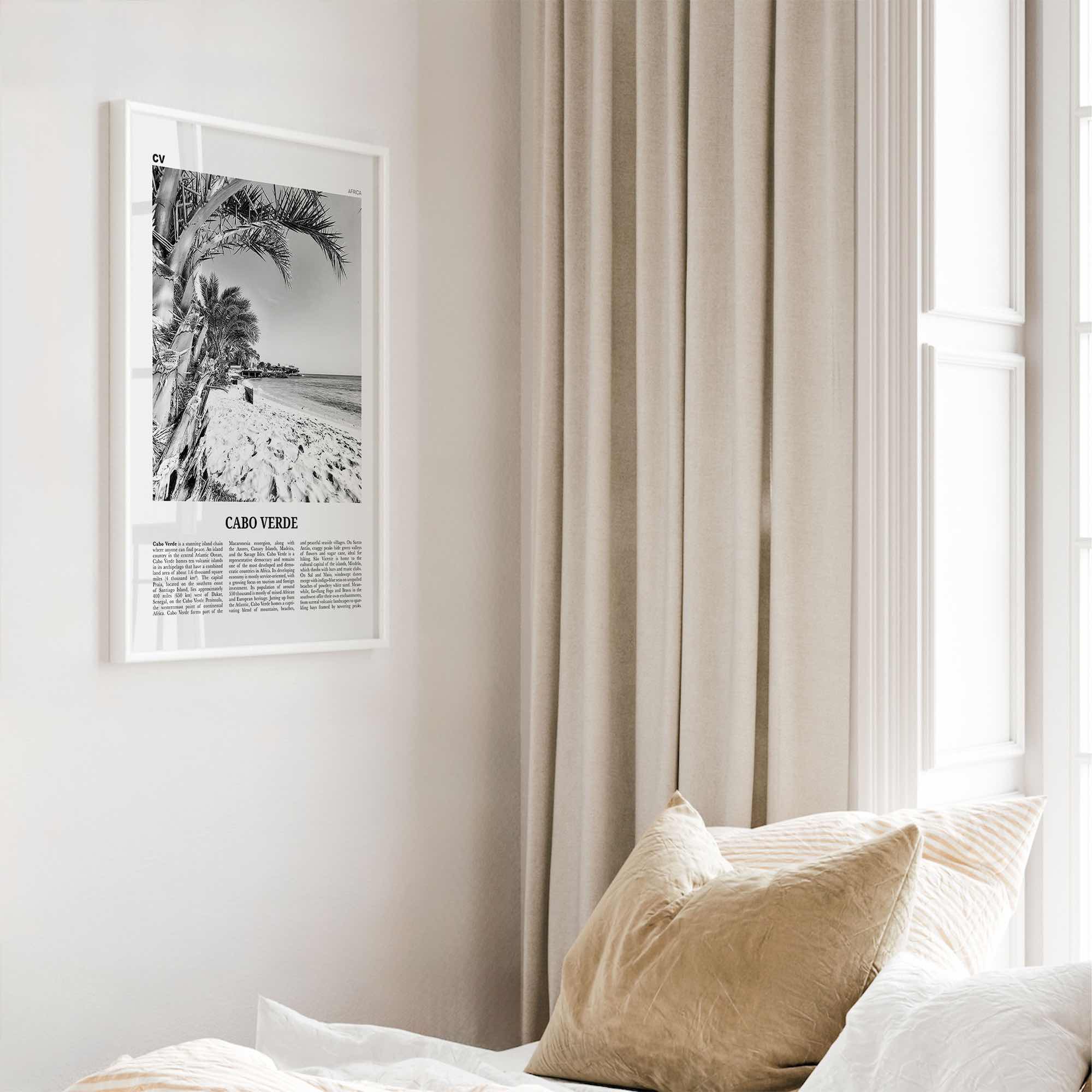Cabo Verde Print Black and White, Cape Verde Wall Art, Cape Verde Poster, Cape Verde Photo, Praia, Cabo Verde, Kabu Verdi, Portugal, Africa
