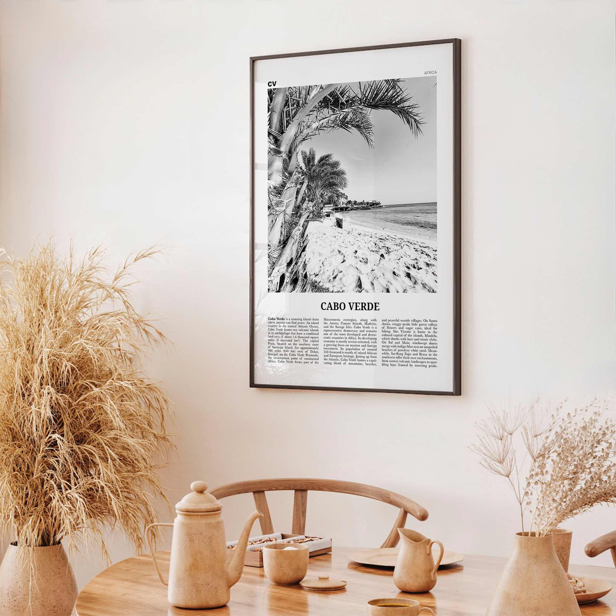 Cabo Verde Print Black and White, Cape Verde Wall Art, Cape Verde Poster, Cape Verde Photo, Praia, Cabo Verde, Kabu Verdi, Portugal, Africa