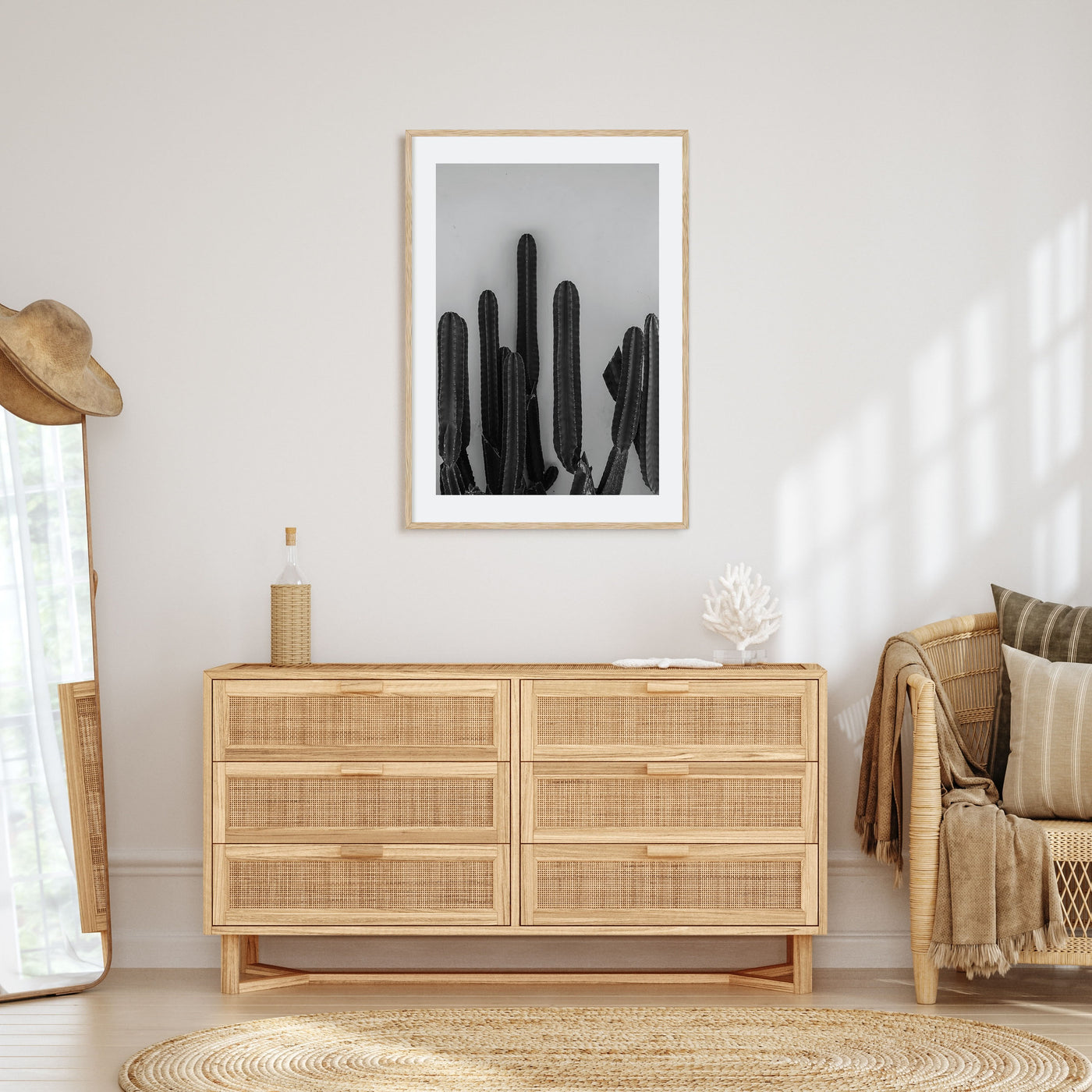 Cactus Photo B&W No 2 Poster
