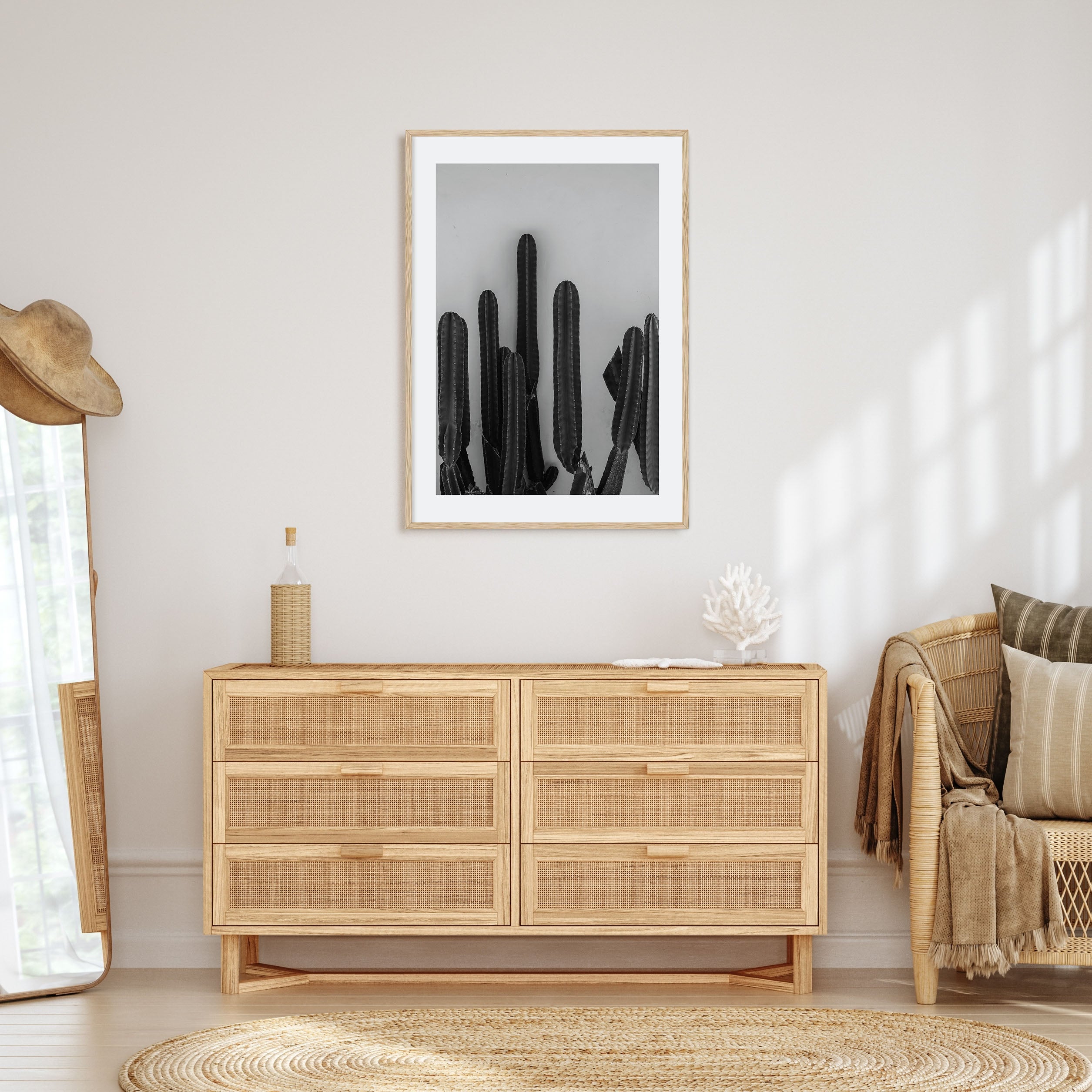 Cactus Photo B&W No 2 Poster