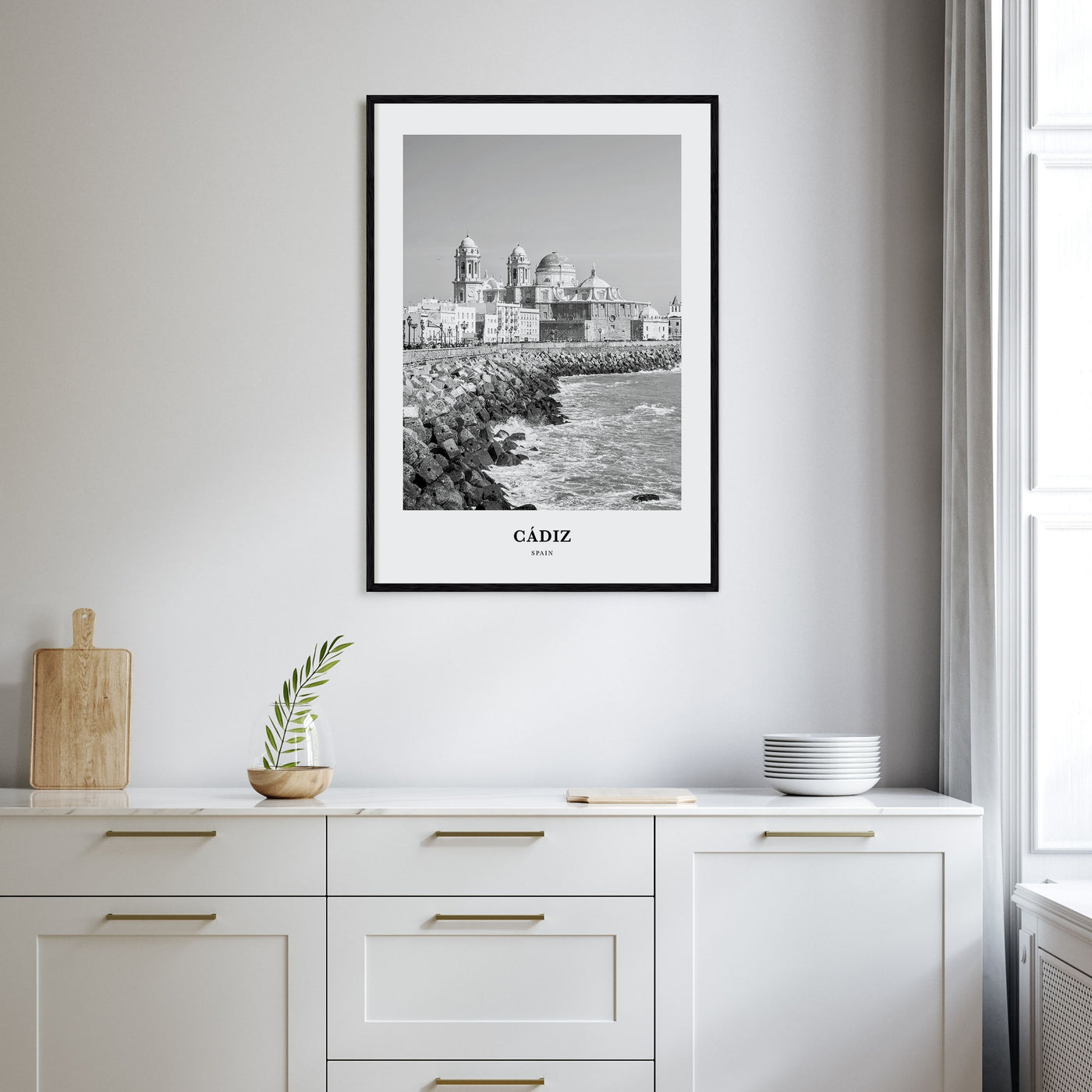 Cádiz Portrait B&W Poster