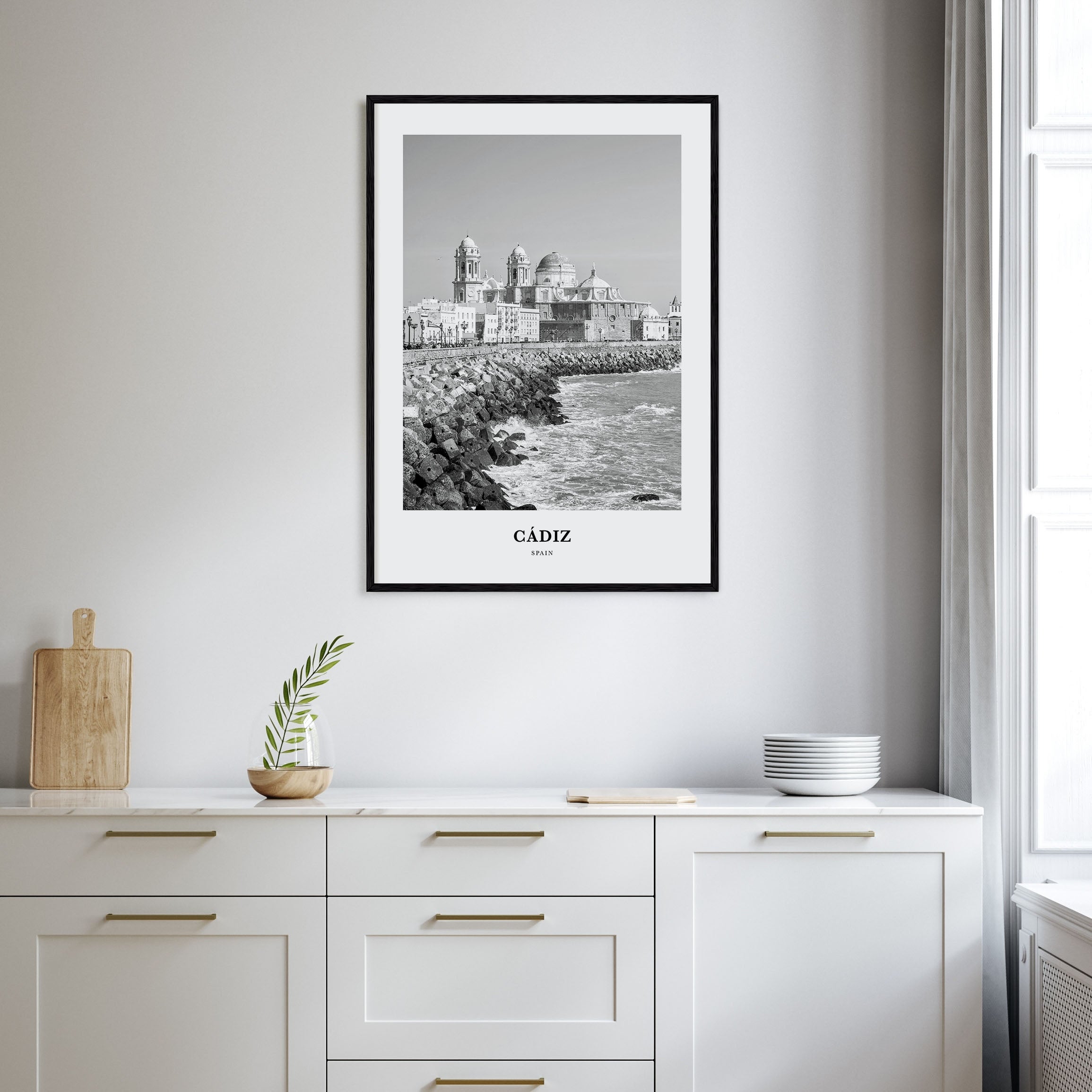 Cádiz Portrait B&W Poster