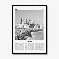 Cadiz Print Black and White, Cádiz Wall Art, Cádiz Poster, Cádiz Photo, Cádiz Wall Decor, City Art Print, Andalucia, Spain, España, Europe