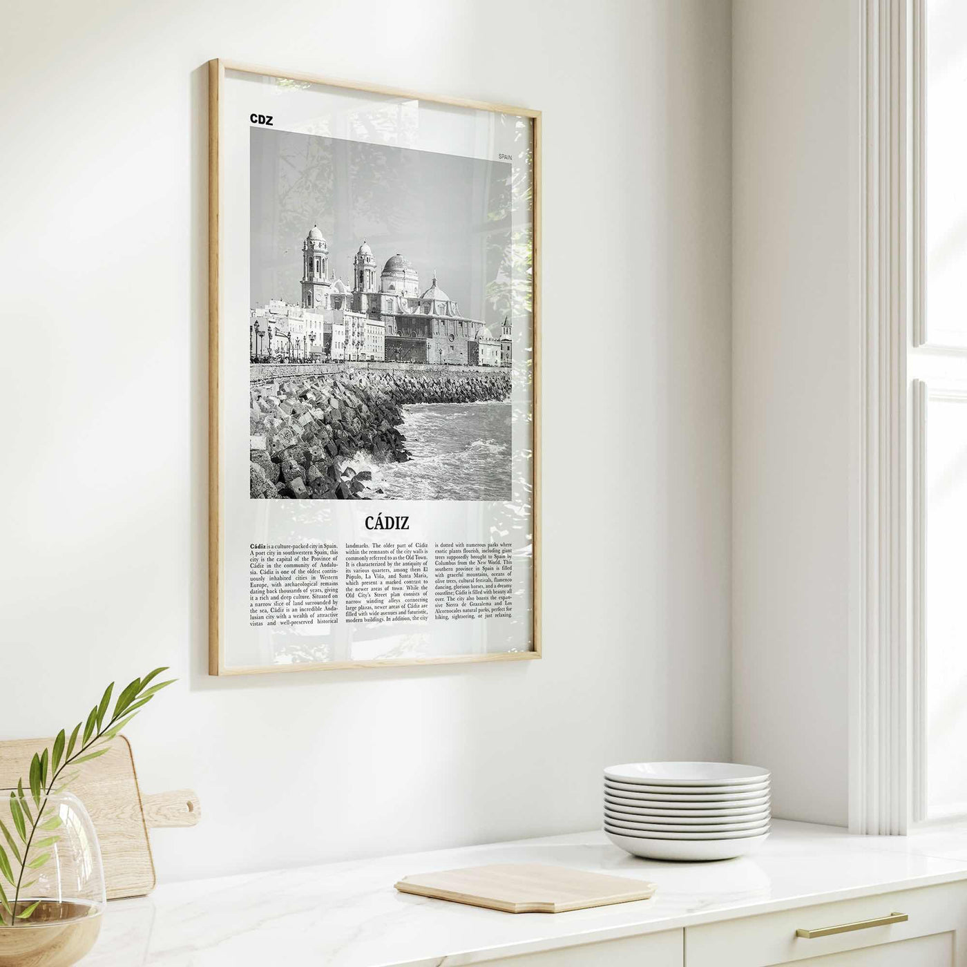 Cadiz Print Black and White, Cádiz Wall Art, Cádiz Poster, Cádiz Photo, Cádiz Wall Decor, City Art Print, Andalucia, Spain, España, Europe