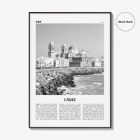 Cadiz Print Black and White, Cádiz Wall Art, Cádiz Poster, Cádiz Photo, Cádiz Wall Decor, City Art Print, Andalucia, Spain, España, Europe