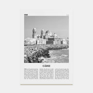 Cádiz Travel B&W Poster