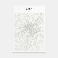 Caen Map Portrait Poster