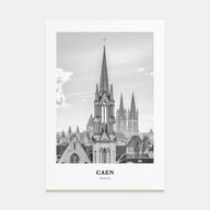 Caen Portrait B&W No 1 Poster