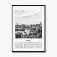 Caen Print Black and White No 1, Caen Wall Art, Caen Poster, Caen Photo, Caen Wall Decor, City Print, France, Kaem, Normandy, Calvados