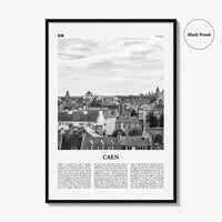 Caen Print Black and White No 1, Caen Wall Art, Caen Poster, Caen Photo, Caen Wall Decor, City Print, France, Kaem, Normandy, Calvados