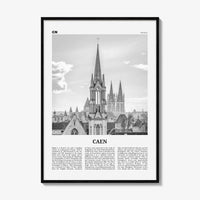 Caen Print Black and White No 2, Caen Wall Art, Caen Poster, Caen Photo, Caen Wall Decor, City Print, France, Kaem, Normandy, Calvados