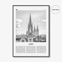 Caen Print Black and White No 2, Caen Wall Art, Caen Poster, Caen Photo, Caen Wall Decor, City Print, France, Kaem, Normandy, Calvados