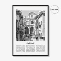 Cagliari Print Black and White No 2, Cagliari Wall Art, Cagliari Poster, Cagliari Photo, Cagliari Décor, Italy, Casteddu, Sardinia, Italia