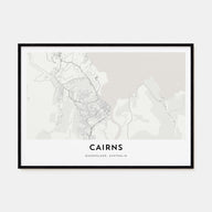 Cairns Map Landscape Poster