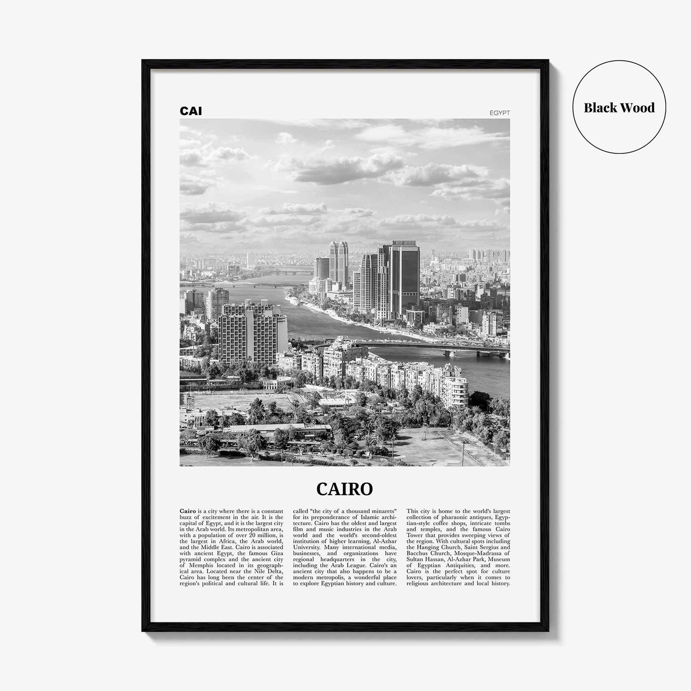 Cairo Print Black and White No 1, Cairo Wall Art, Cairo Poster, Cairo Photo, Cairo Wall Decor, City Art Print, Egypt, القاهرة, Giza