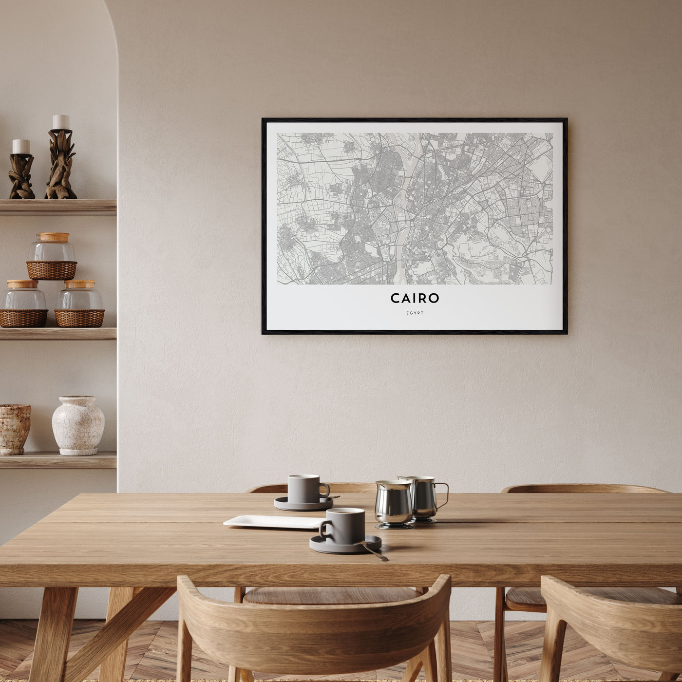 Cairo Map Landscape Poster
