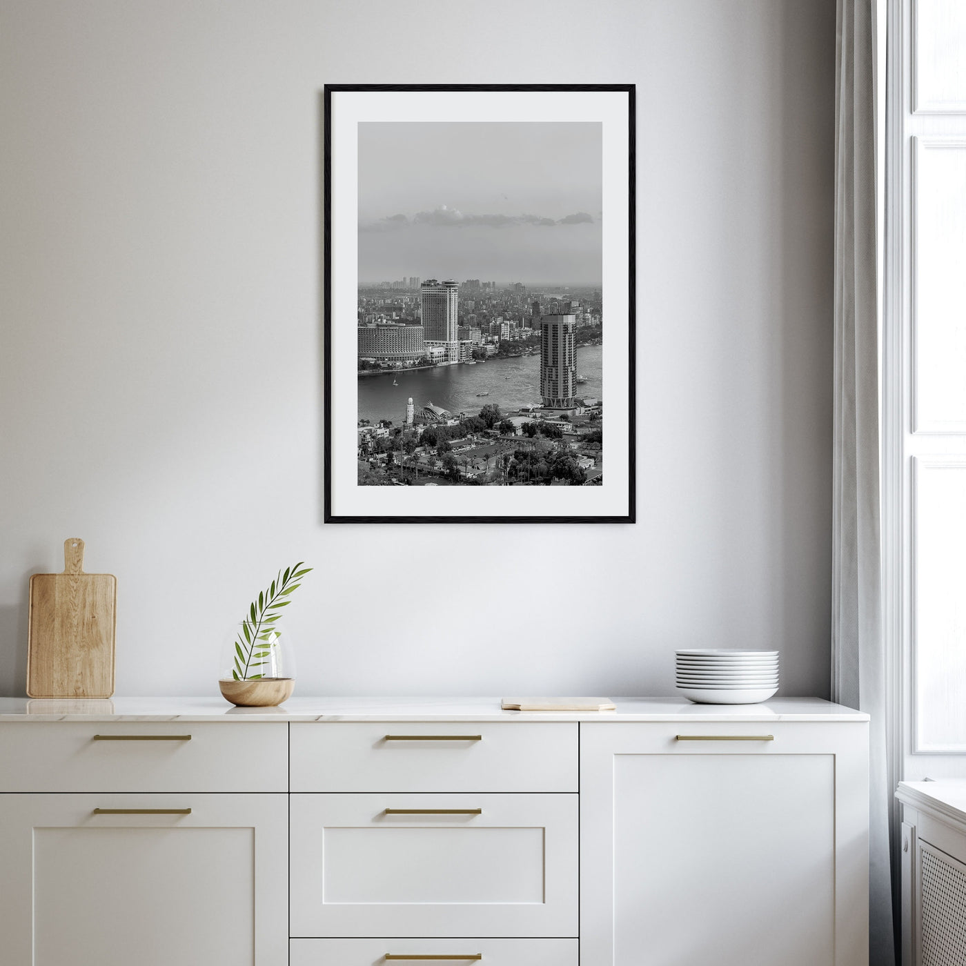 Cairo Photo B&W Poster