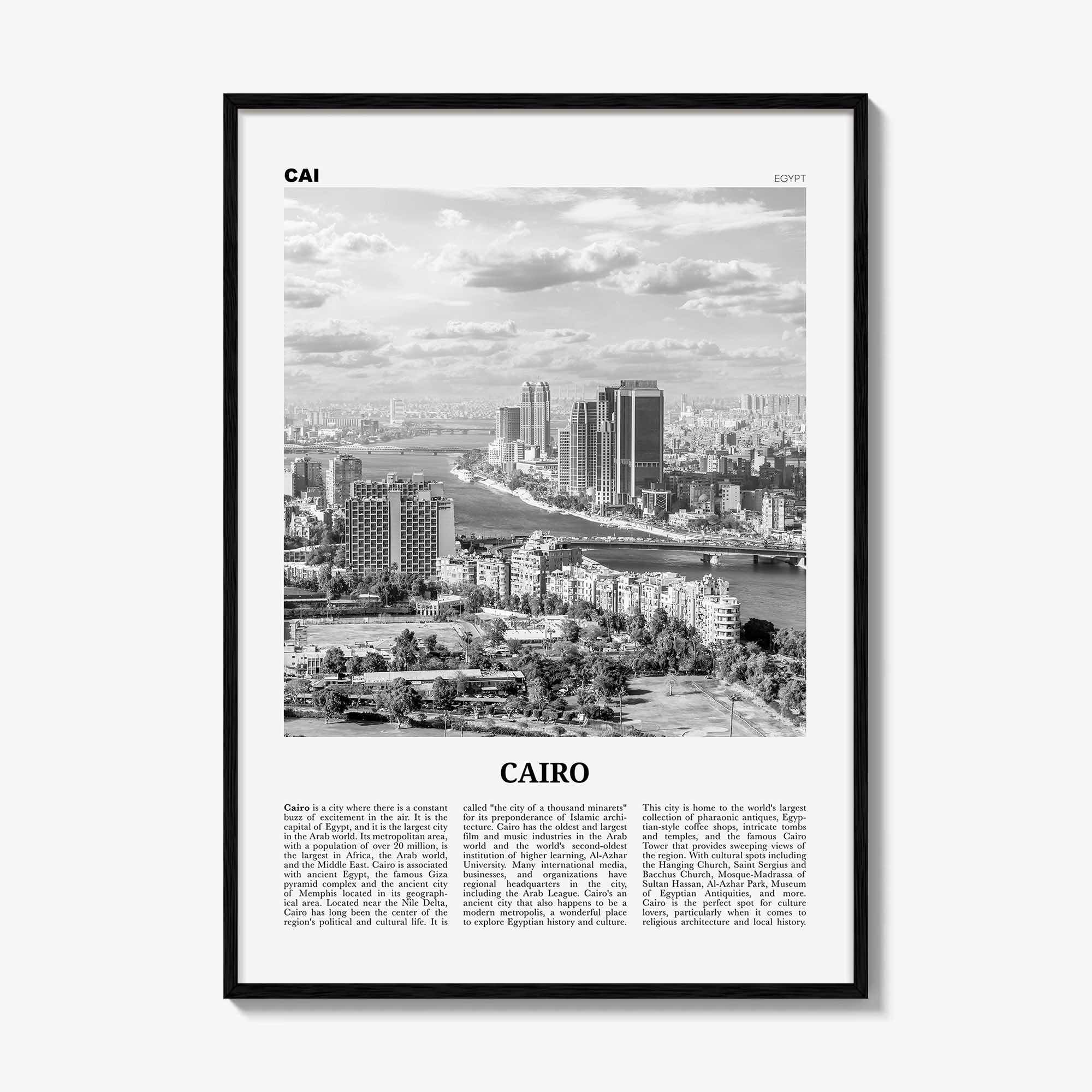 Cairo Print Black and White No 1, Cairo Wall Art, Cairo Poster, Cairo Photo, Cairo Wall Decor, City Art Print, Egypt, القاهرة, Giza