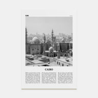 Cairo Travel B&W No 2 Poster