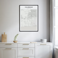 Calabasas Map Portrait Poster