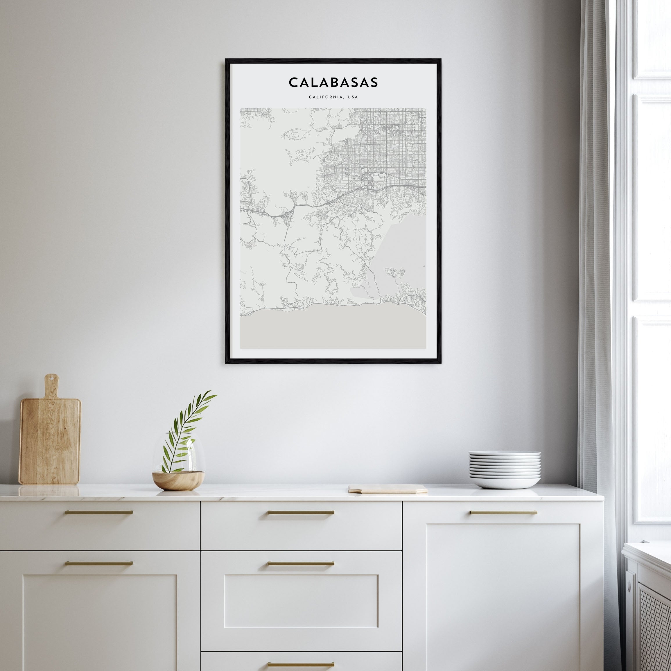 Calabasas Map Portrait Poster