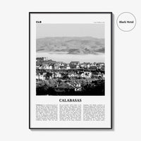 Calabasas Print Black and White, Calabasas Wall Art, Calabasas Poster, Calabasas Photo, Calabasas Wall Décor, California, USA, United States