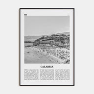Calabria Travel B&W Poster