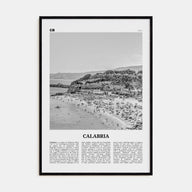 Calabria Travel B&W Poster