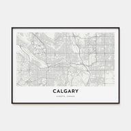 Calgary Map Landscape Poster