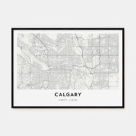 Calgary Map Landscape Poster