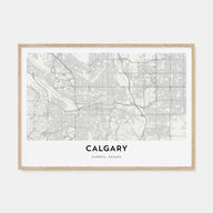 Calgary Map Landscape Poster