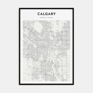 Calgary Map Portrait Poster