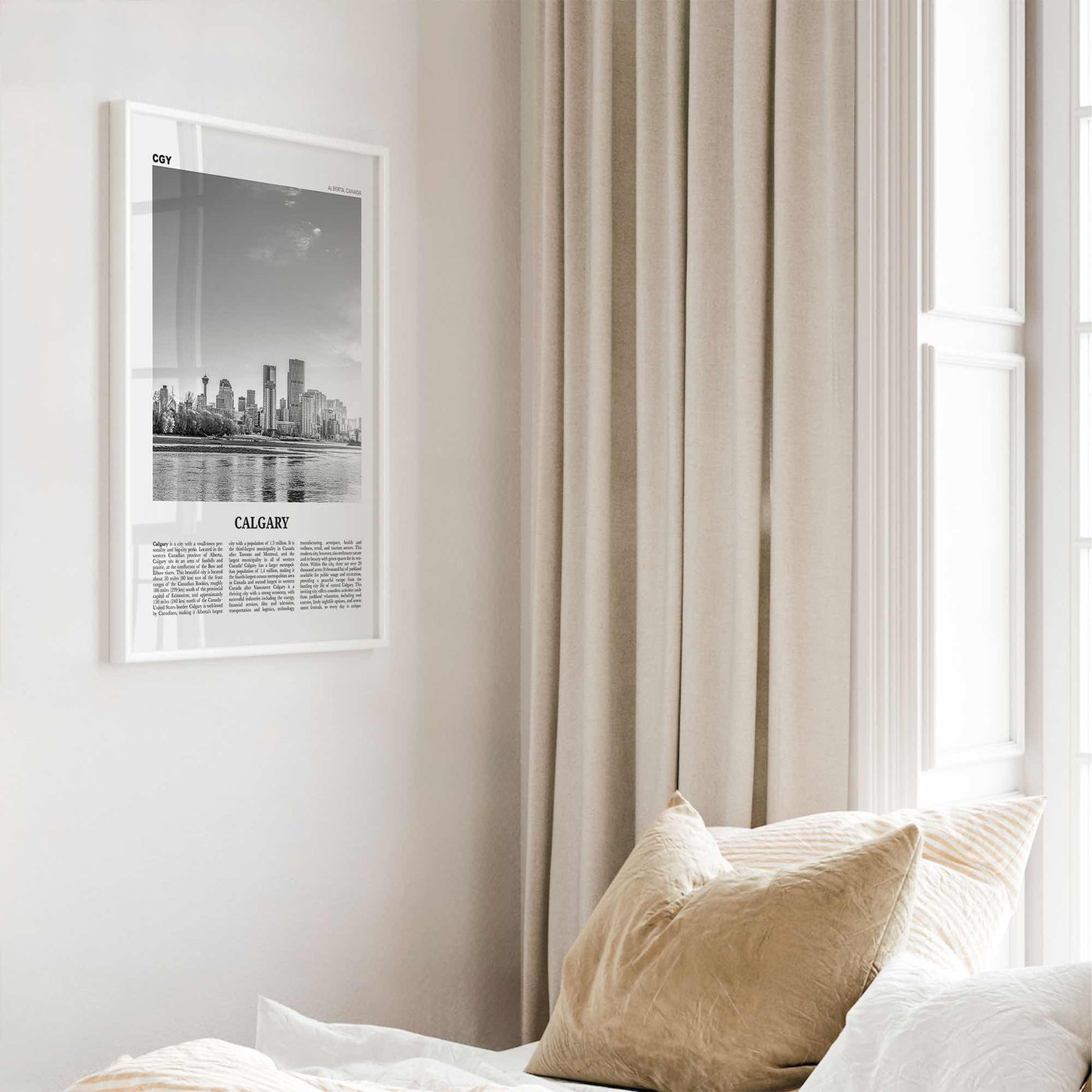 Calgary Print Black and White No 1, Calgary Wall Art, Calgary Poster, Calgary Photo, Calgary Wall Decor, Alberta, Canada, North America